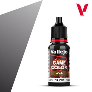 Vallejo 17ml Wash Black Shade # 73201