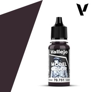 Vallejo 18ml Model Color Black Violet Acrylic Modelling Paint # 751