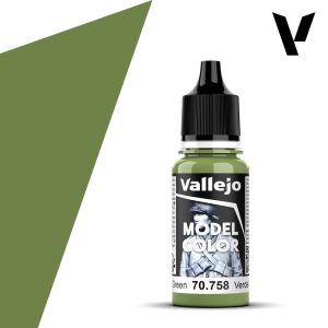 Vallejo 18ml Model Color Bright Green Acrylic Modelling Paint # 758