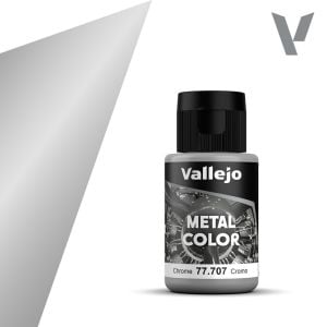 Vallejo 32ml Acrylics Metal Color - Chrome # 77707