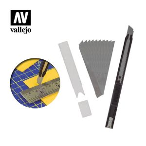 Vallejo Tools Slim Snap-Off Knife & 10 Blades # T06011