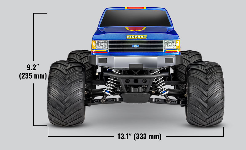 Traxxas Bigfoot Front Dimensions 