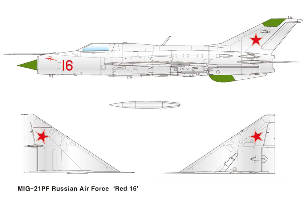 Academy 1/48 Mikoyan MiG-21PF Fishbed-D # 12320