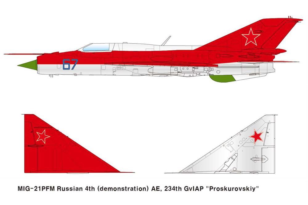 Academy 1/48 Mikoyan MiG-21PF Fishbed-D # 12320