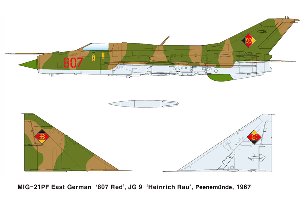 Academy 1/48 Mikoyan MiG-21PF Fishbed-D # 12320