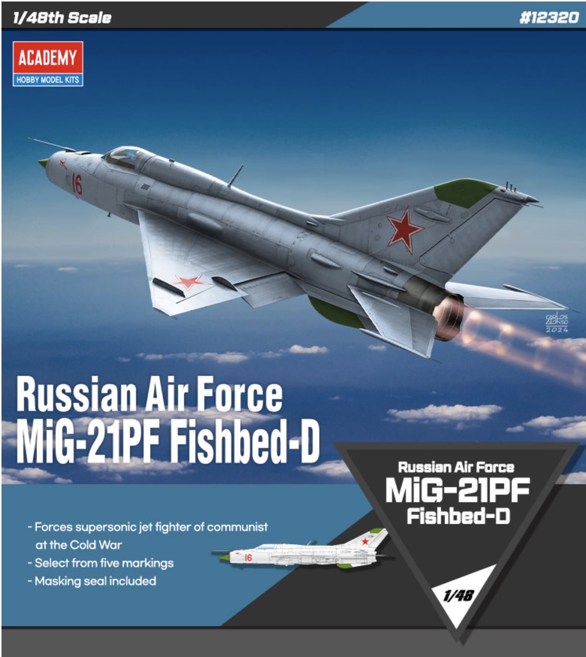 Academy 1/48 Mikoyan MiG-21PF Fishbed-D # 12320