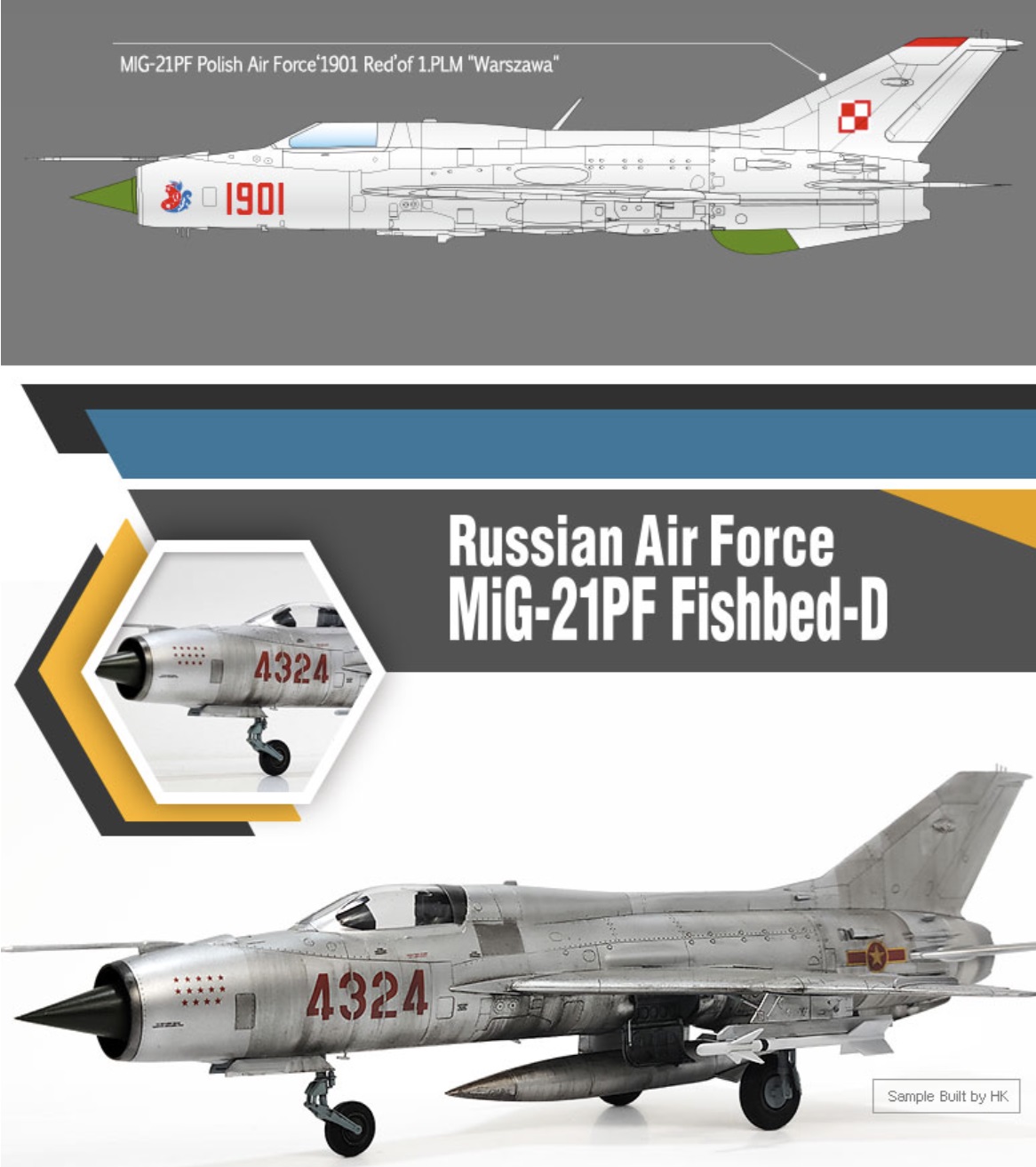 Academy 1/48 Mikoyan MiG-21PF Fishbed-D # 12320