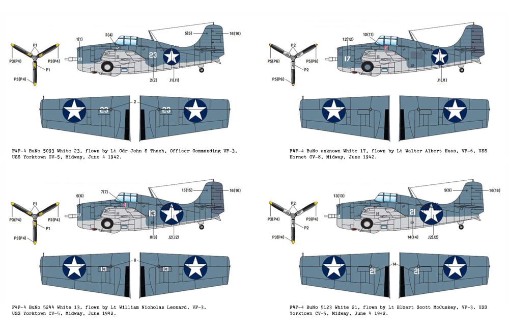 Academy 1/48 Grumman F4F-4 Wildcat "Battle of Midway" # 12355