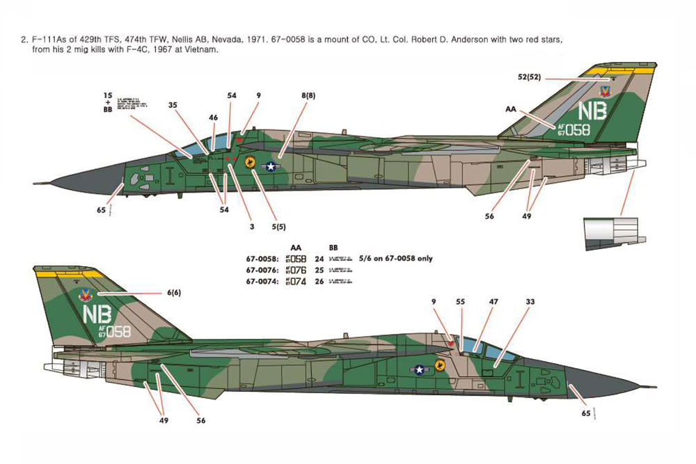 Academy 1/48 General Dynamics F-111A Vietnam War # 12360