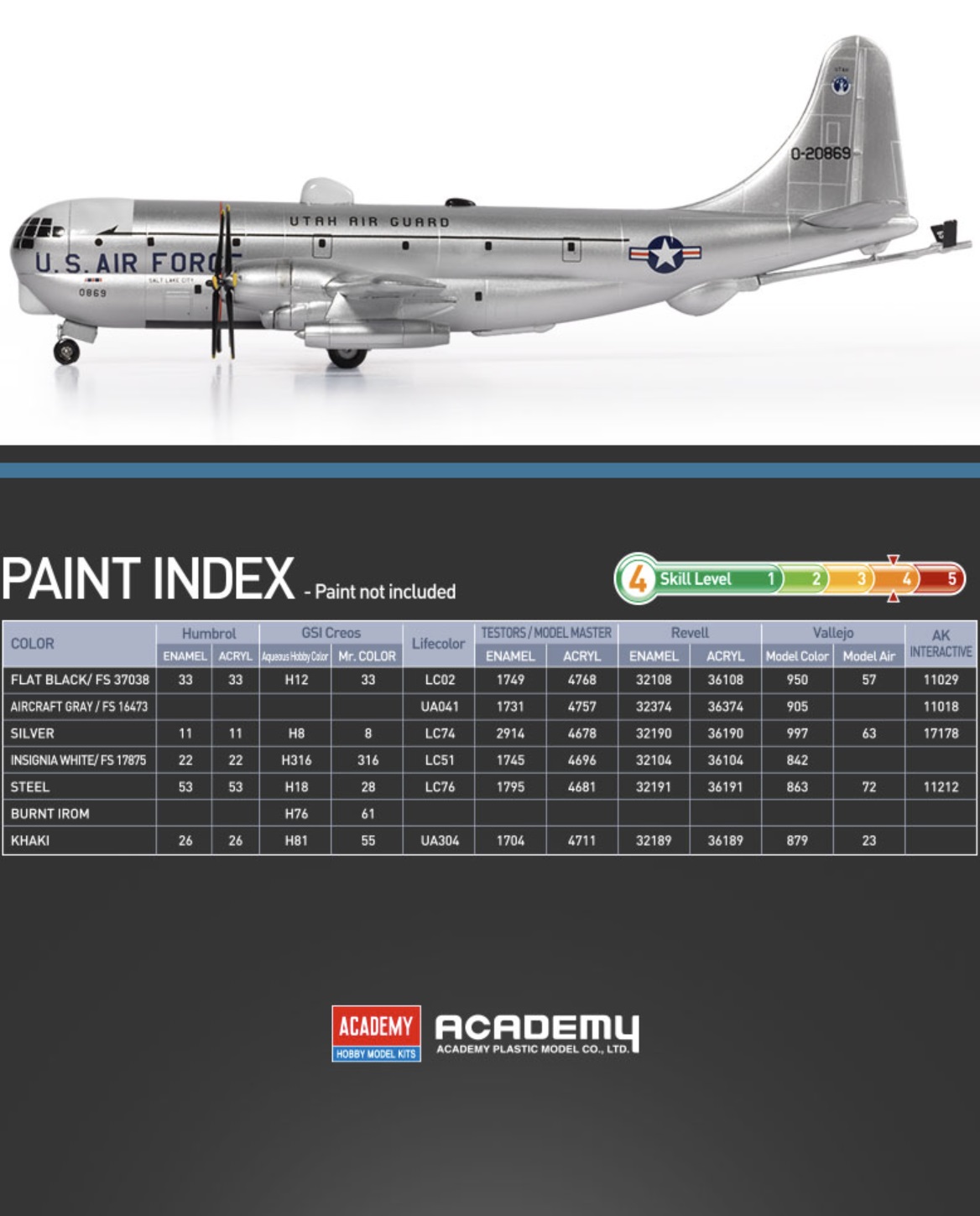 Academy 1/144 Boeing USAF KC-97L Stratofreighter # 12640