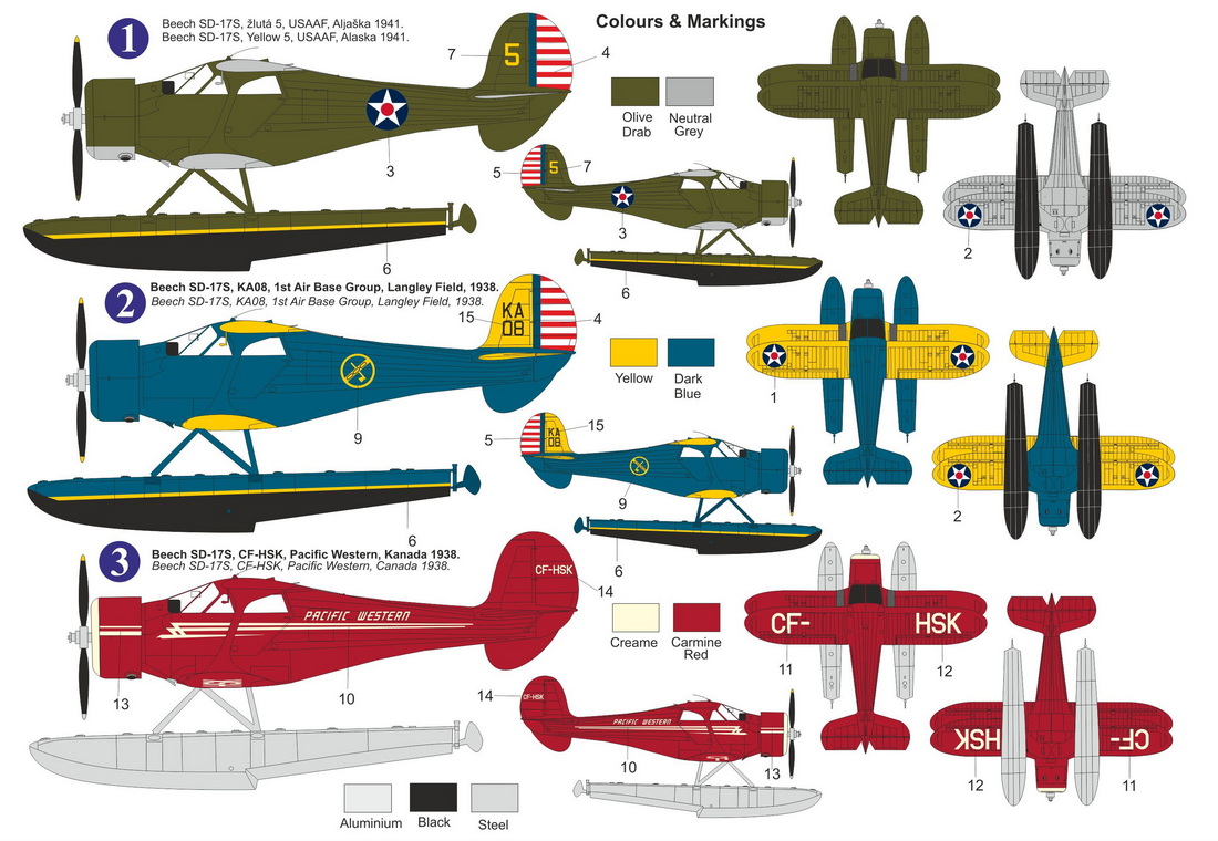 AZ Model 1/72 Beech SD-17S 'Staggerwing Floatplane' # 7891