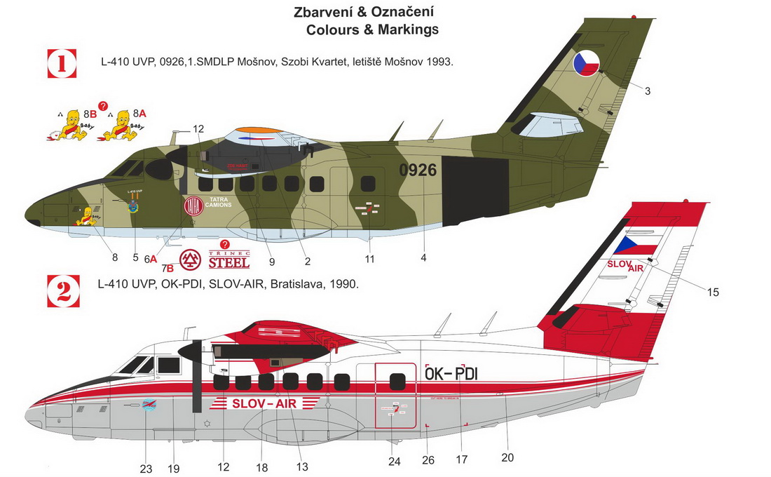 Kovozavody Prostejov 1/72 Let L-410UVP 'CzAF' # 72005