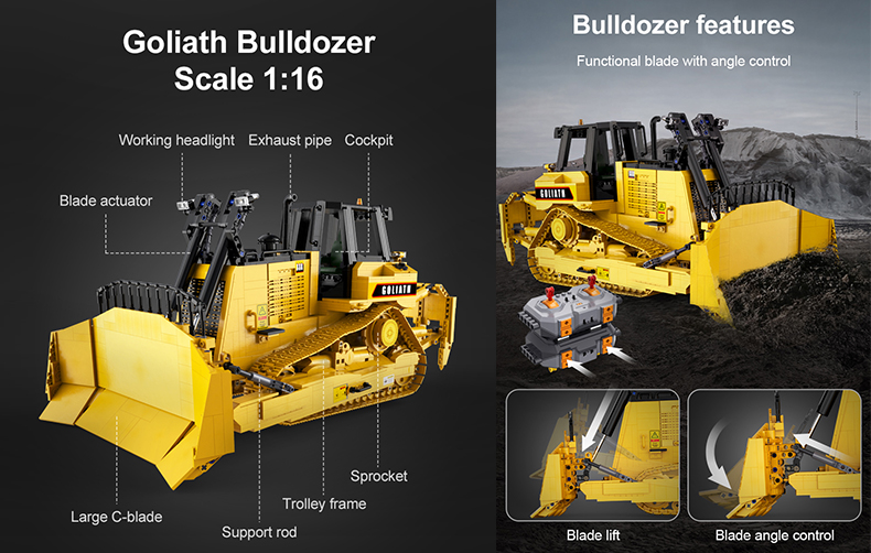 CaDA 1/16 RC Heavy Bulldozer # 61056W