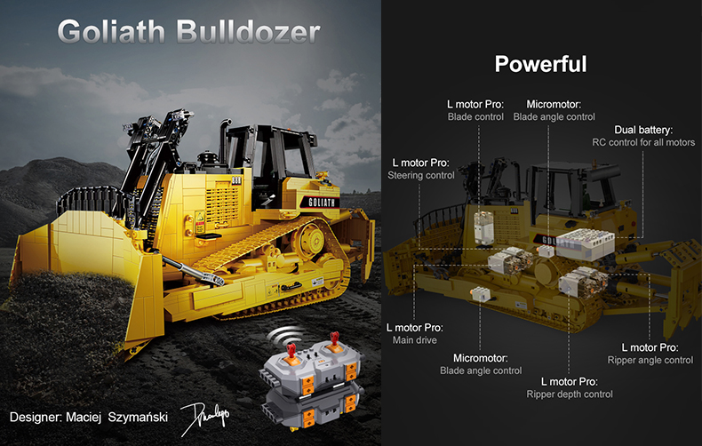 CaDA 1/16 RC Heavy Bulldozer # 61056W