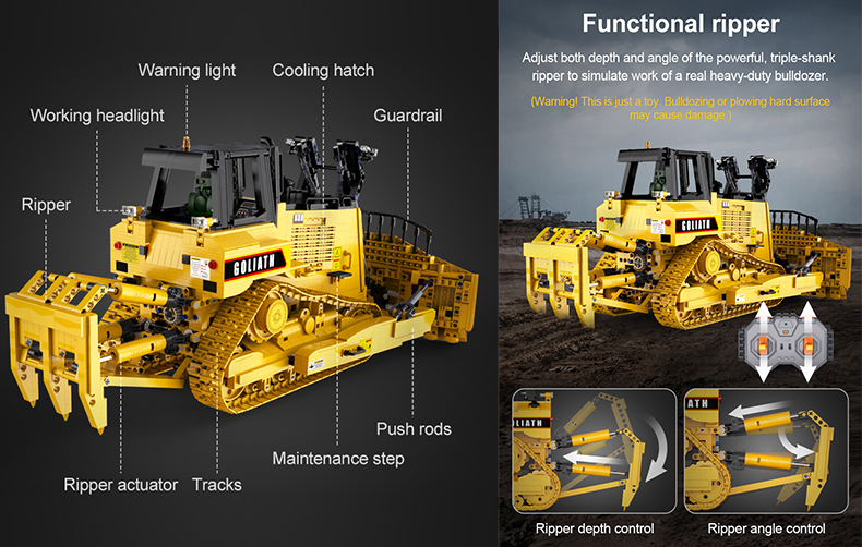 CaDA 1/16 RC Heavy Bulldozer # 61056W