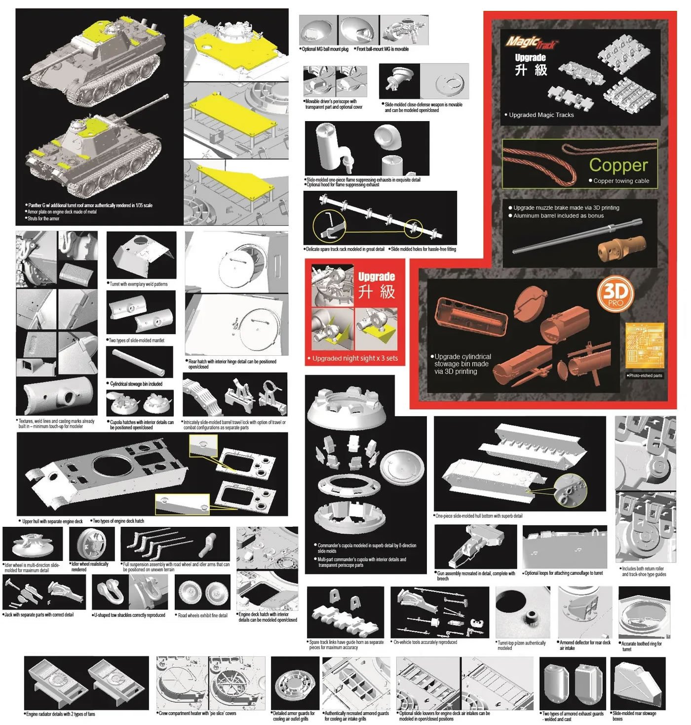 Dragon 1/35 Panther G w/Additional Turret Roof Armor (Premium Edition) # 6913