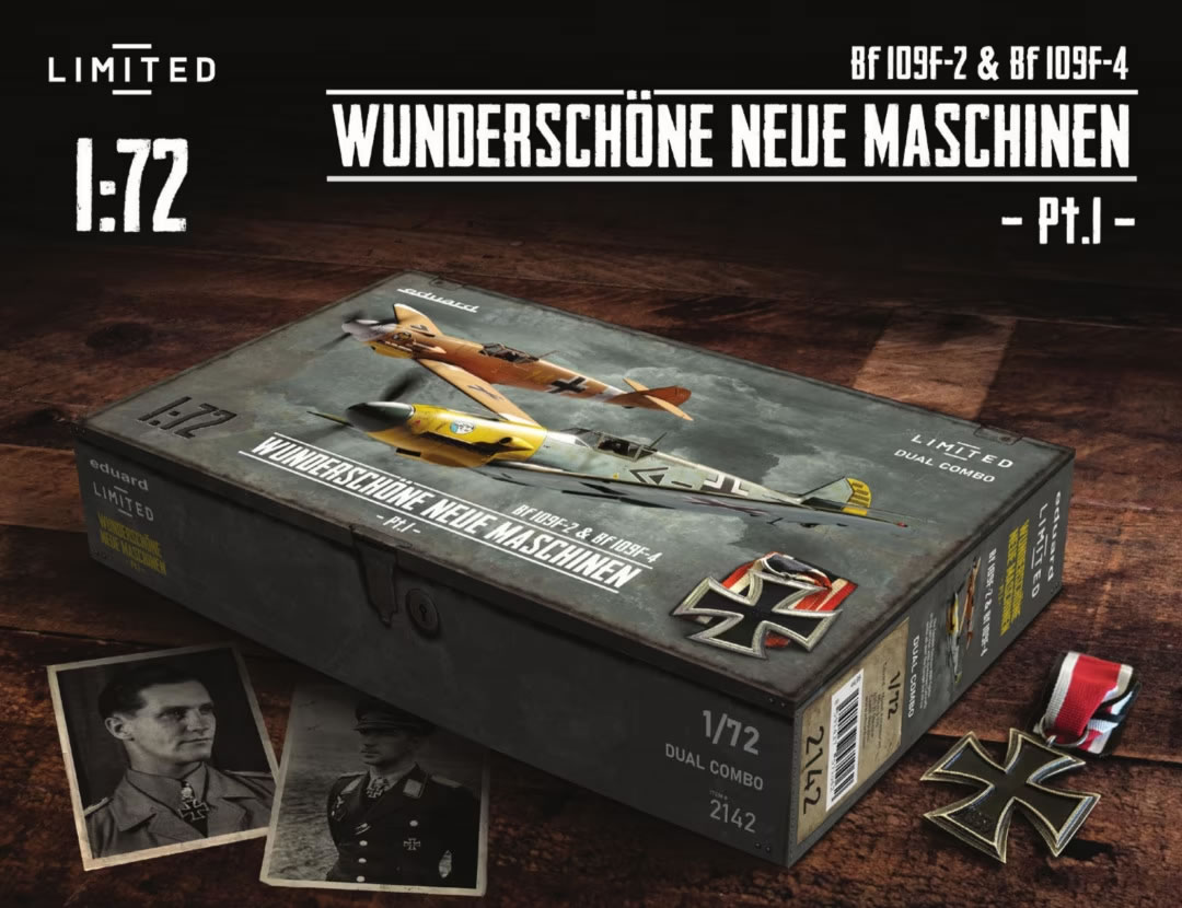 Eduard 1/72 Messerschmitt Bf-109F Double Pack WUNDERSCH-NE NEUE MASCHINEN pt. 1 DUAL COMBO # 2142