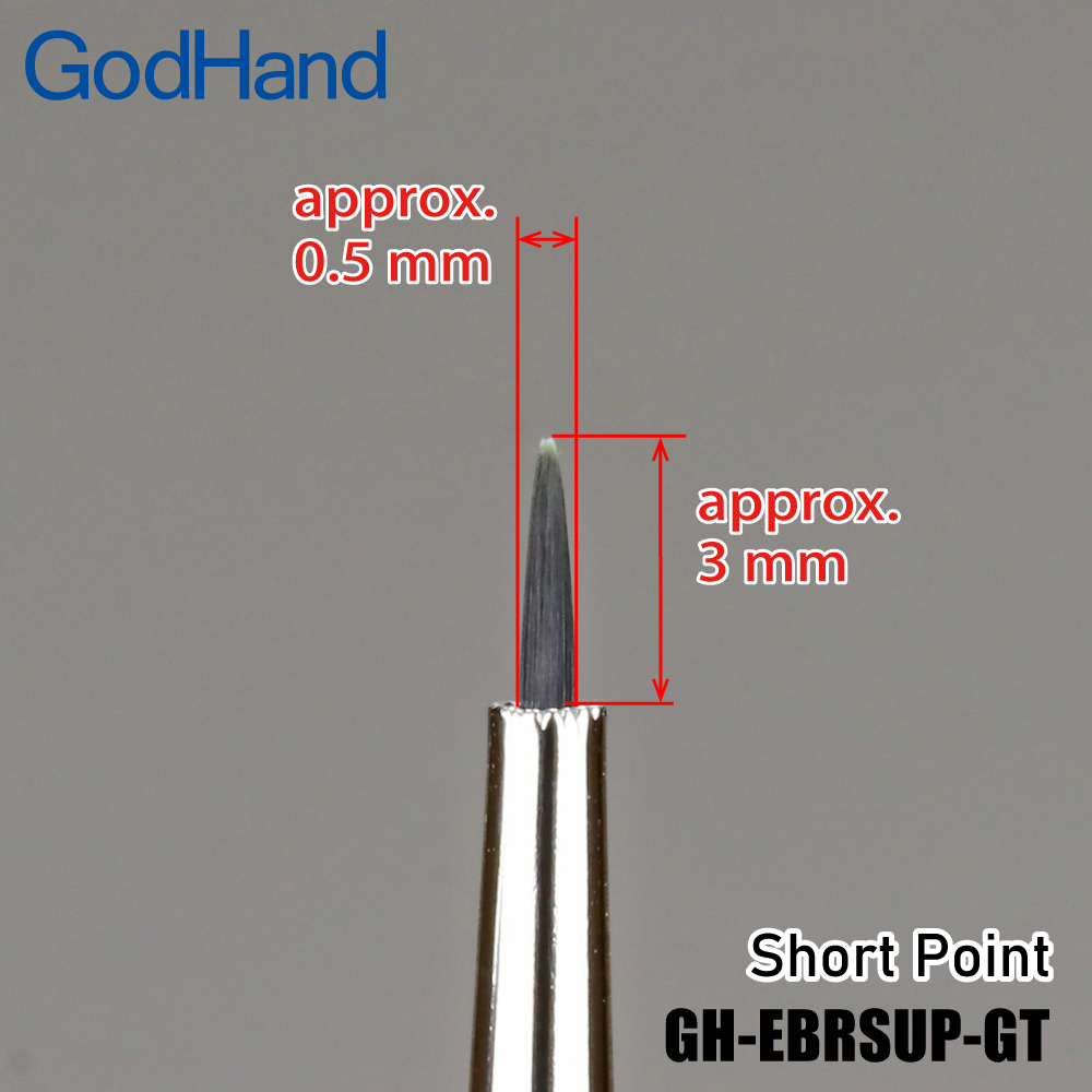 GodHand Brushwork Softest Short Point Brush Made In Japan # GH-EBRSUP-GT