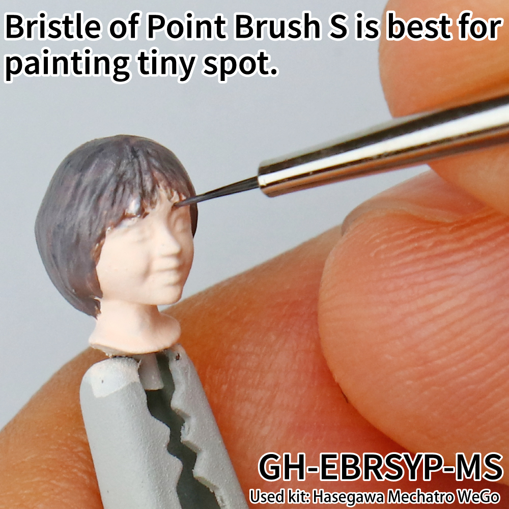 GodHand Brushwork Short Grip Point Brush S Made In Japan # GH-EBRSYP-MS