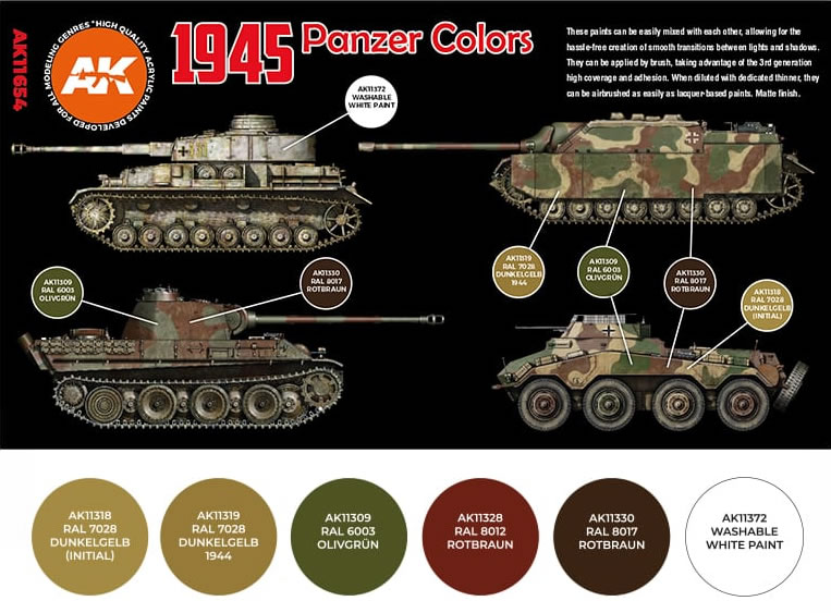 AK Interactive 3rd Gen 1945 Panzer Colours # 11654