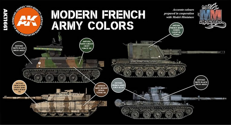 AK Interactive 3rd Gen Modern French Army Colours # 11661