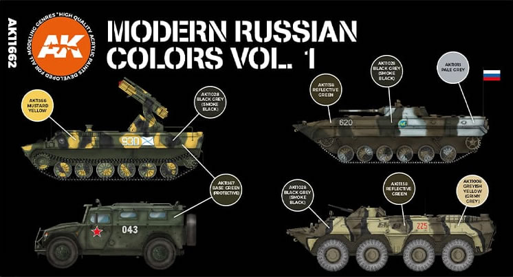 AK Interactive 3rd Gen Modern Russian Colors Vol 1 # 11662