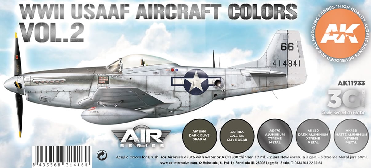 AK Interactive 3rd Gen WWII USAAF Aircraft Colors Vol.2 # 11733