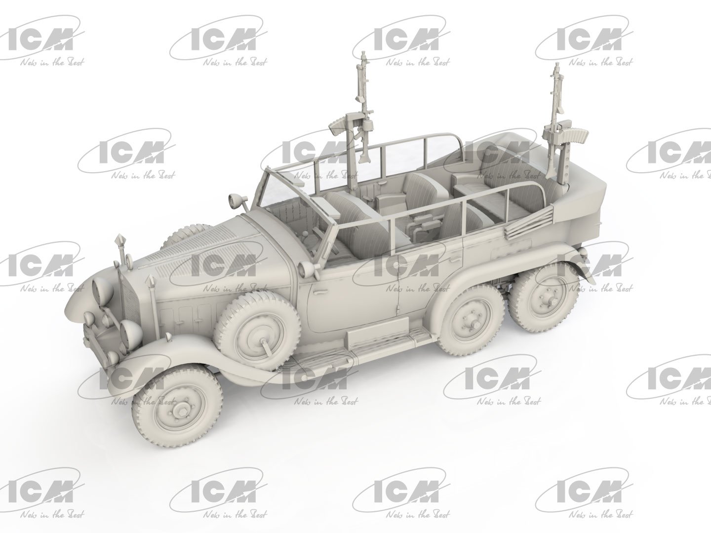 ICM 1/72 Type G4 Partisanenwagen with MG 34, WWII German vehicle # 72473