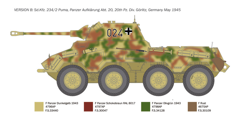 Italeri 1/35 Sd.Kfz.234/2 Puma # 6572