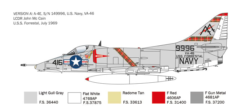 Italeri 1/48 Douglas A-4E/F/G Skyhawk # 2826