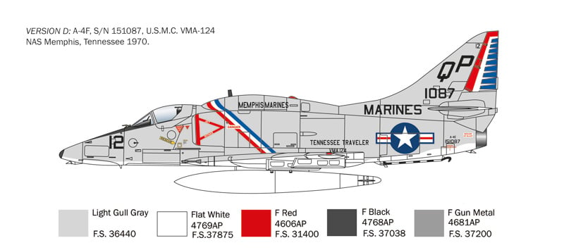 Italeri 1/48 Douglas A-4E/F/G Skyhawk # 2826