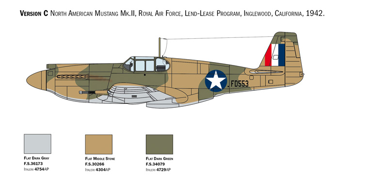 Italeri 1/72 North-American P-51B Mustang # 1423