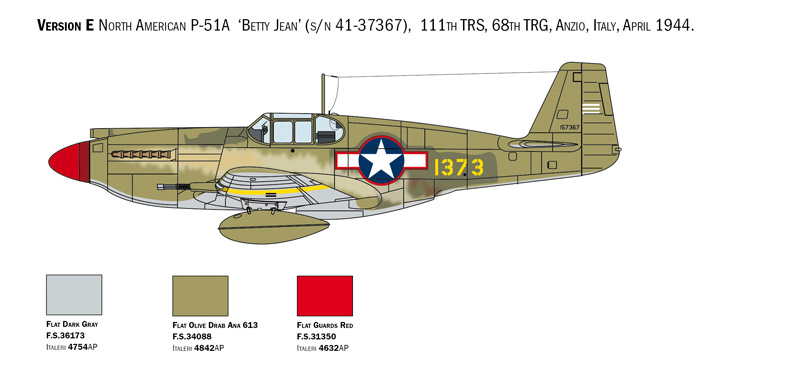 Italeri 1/72 North-American P-51B Mustang # 1423