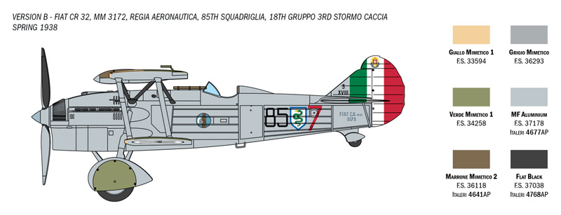 Italeri 1/72 Fiat CR.32 Freccia # 1438