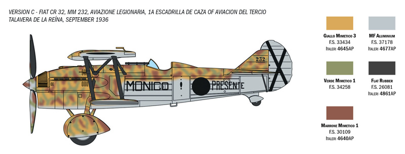 Italeri 1/72 Fiat CR.32 Freccia # 1438