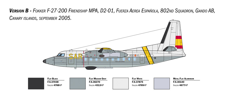 Italeri 1/72 Fokker F-27 Friendship SAR # 1455