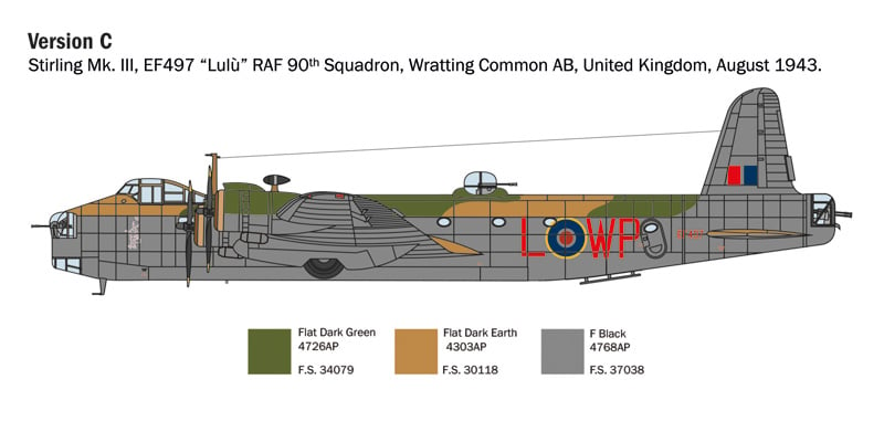 Italeri 1/72 Short Stirling Mk.III New Parts # 1462