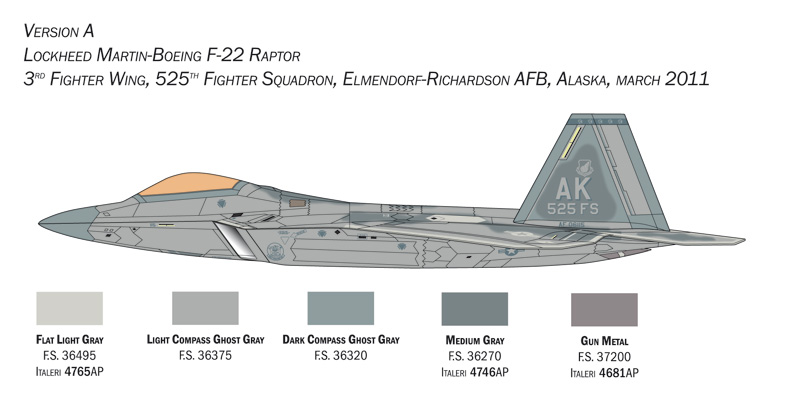 Italeri 1/48 Lockheed-Martin F-22 Raptor # 2822