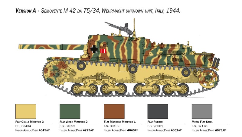 Italeri 1/35 Semovente M42 da 75/34 # 6584