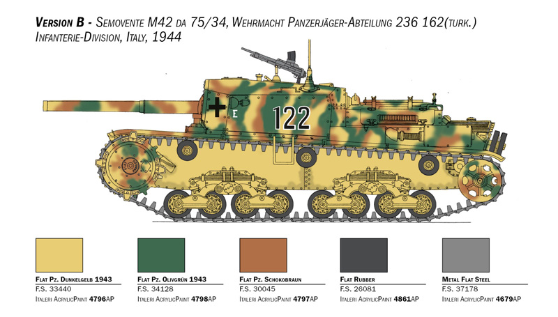 Italeri 1/35 Semovente M42 da 75/34 # 6584