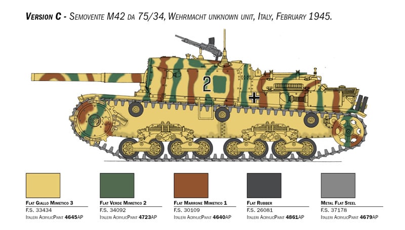 Italeri 1/35 Semovente M42 da 75/34 # 6584