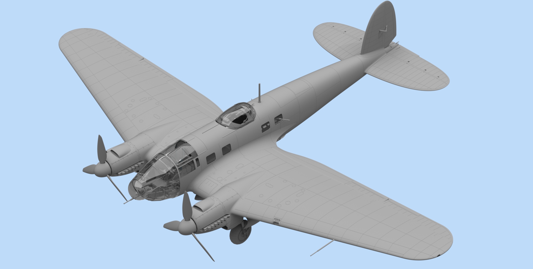 ICM 1/48 Heinkel He-111H-6 North Africa, WWII German Bomber # 48265