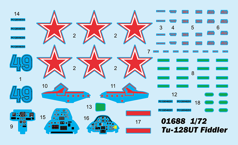 Trumpeter 1/72 Tupolev TU-128UT Fiddler # 01688