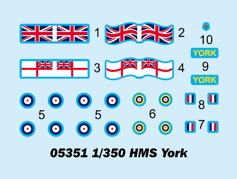 Trumpeter 1/350 HMS York WW2 British York Class heavy cruiser # 05351