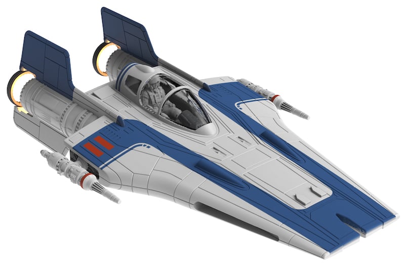 Revell 1/44 Build & Play Resistance A-Wing Fighter (Blue) # 06773