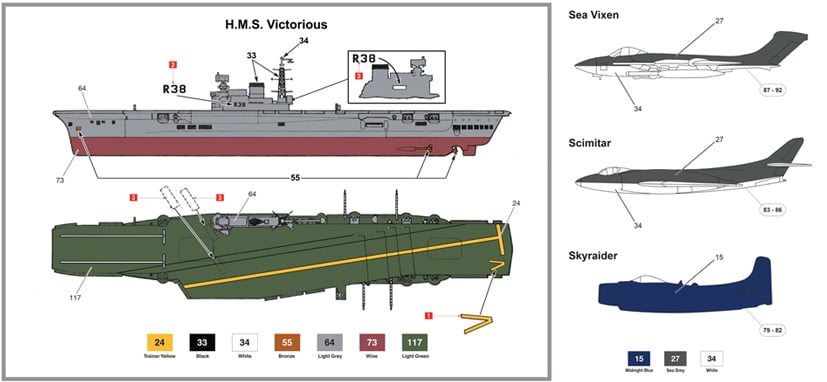 Airfix 1/600 HMS Victorious 'Vintage Classics series' # 04201V