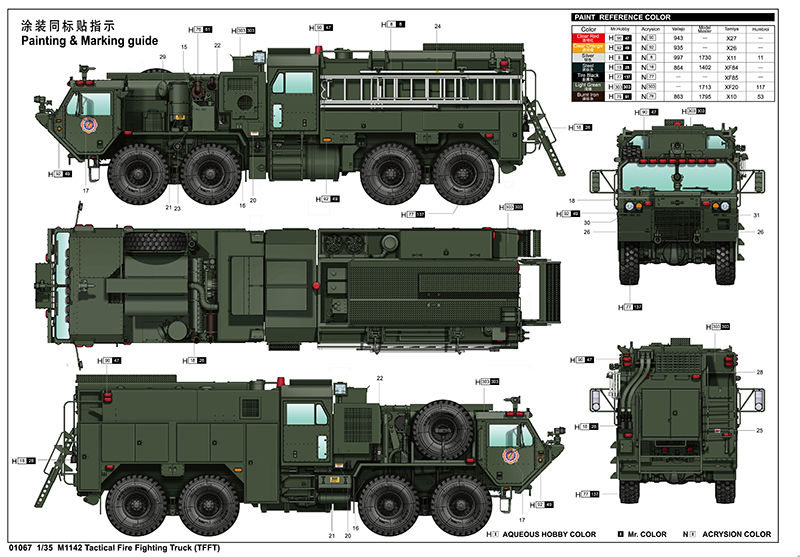 Trumpeter 1/35 M1142 HEMTT Tactical Fire Fighting Truck (TFFT) # 01067