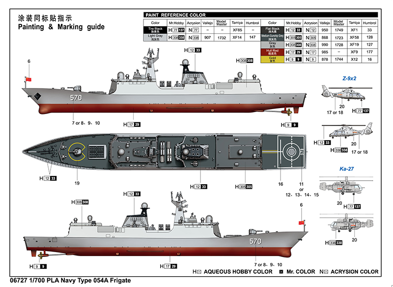 Trumpeter 1/700 PLA Navy Type 054A FF # 06727