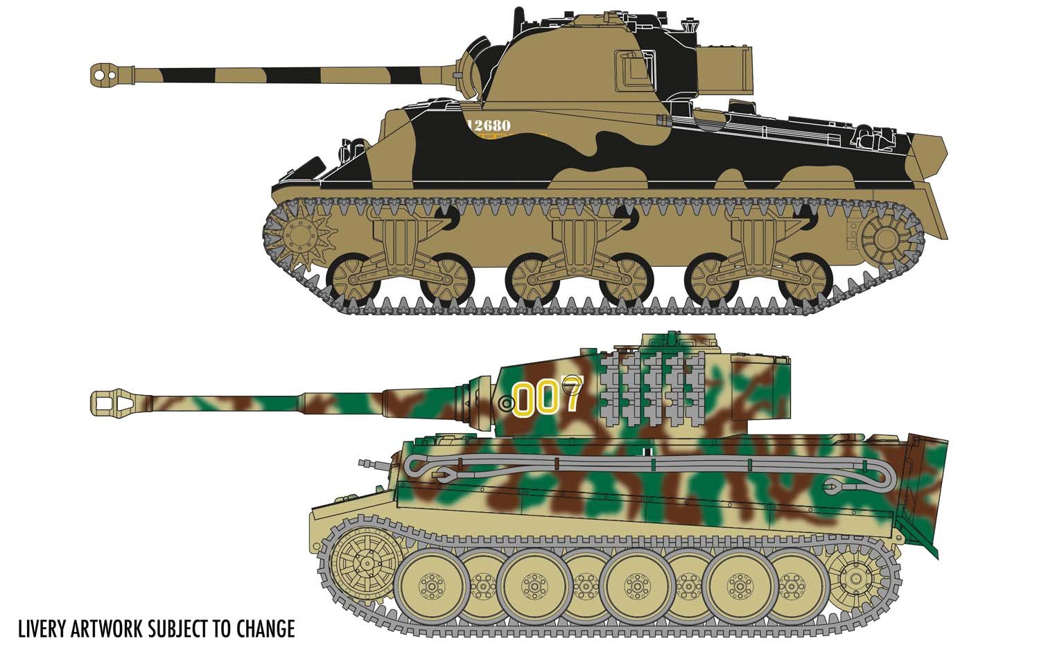 Airfix 1/72 Classic Conflict Tiger 1 vs Sherman Firefly NEW TOOL # 50186