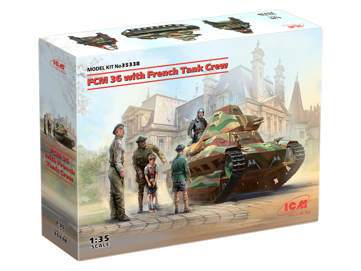 ICM 1/35 FCM 36 with French Tank Crew # 35338